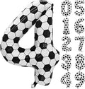 Black White Soccer Number 4 Balloon 4nd Birthday Decoration 40in 4 Balloon | by Exquisitehighqualitypartydecorationstomeetyoureveryneed%EF%BC%81