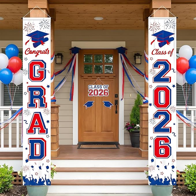 Graduation Decorations 2026 Porch Banner, Congrats Grad Class of 2026 Banner - Image 7