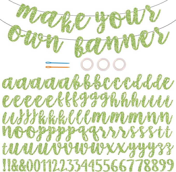 BEISHIDA 116 PCS A-Z DIY Letter Banner Kit Make Your Own Banner，Including 111 by Beishida