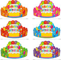 30 Pcs Birthday Party Crowns for Kids Happy Birthday Hats Colorful Crown Set by Unknown
