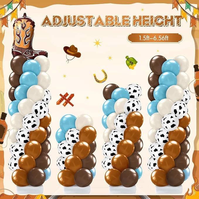 Kasyat 2 Set Western Cowboy Balloon Column Stand Kit - Image 4