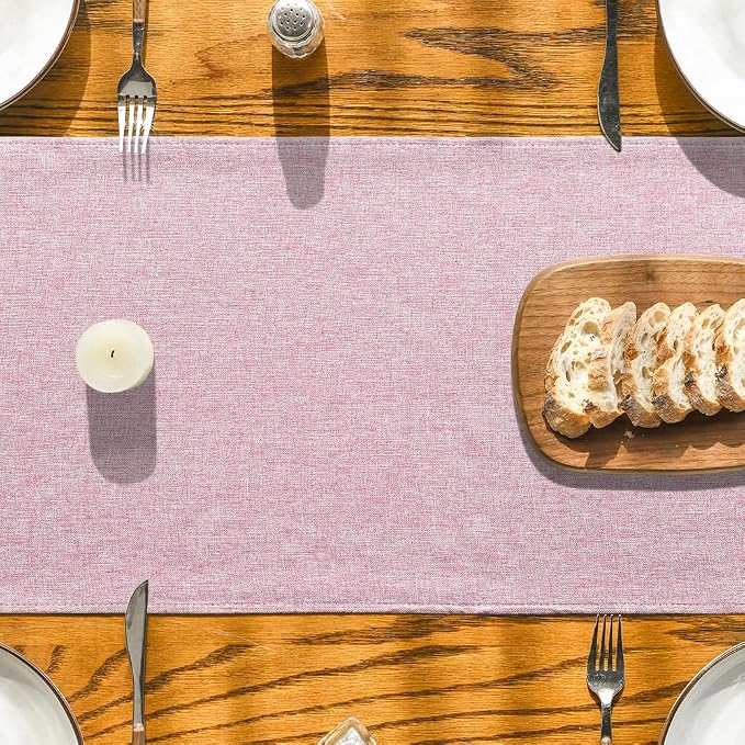Artoid Mode Pink Table Runner, Seasonal Summer Washable Kitchen Dining Table - Image 3