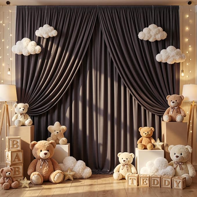 20ft×12ft Brown Backdrop Curtains - Image 6