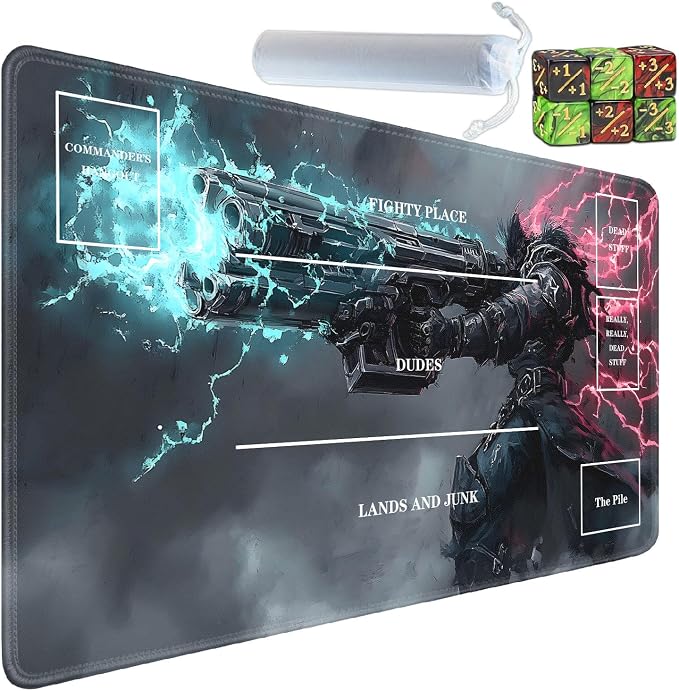 for TCG Playmat with Zones, Non-Slip Rubber Bottom Trading Card Game Mat with by Unknown