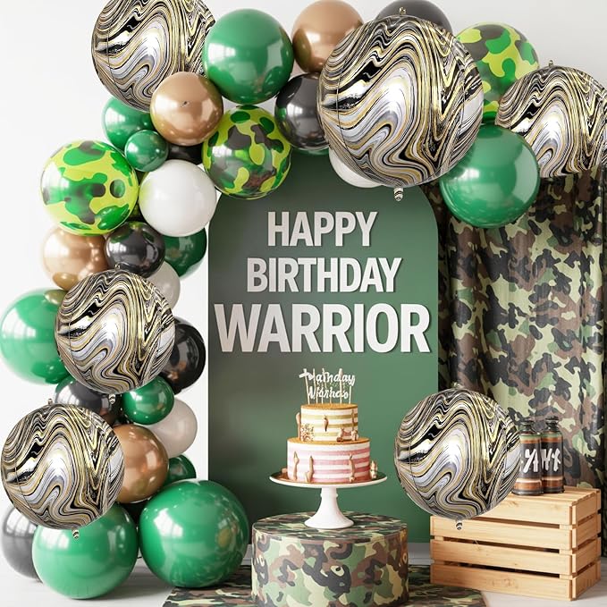 Black Gold and White Balloons Foil, 22Inch Metallic Balloons Printed, Round - Image 8
