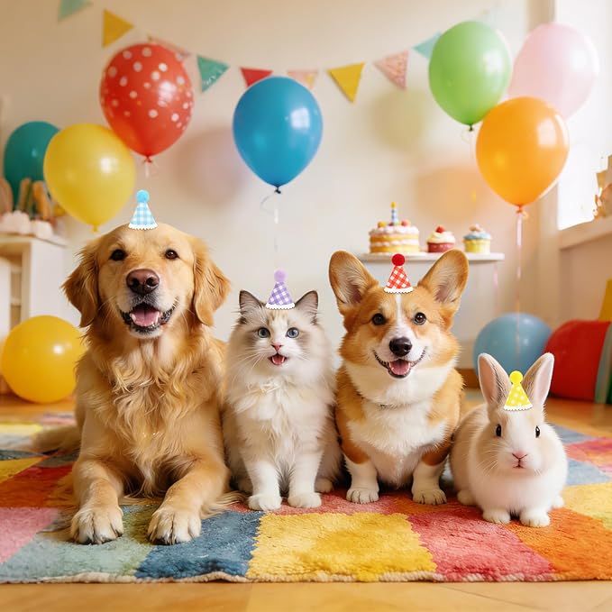 CANREVEL Mini Party Hats for Stuffed Animals Headwear, Birthday Hats - Image 7