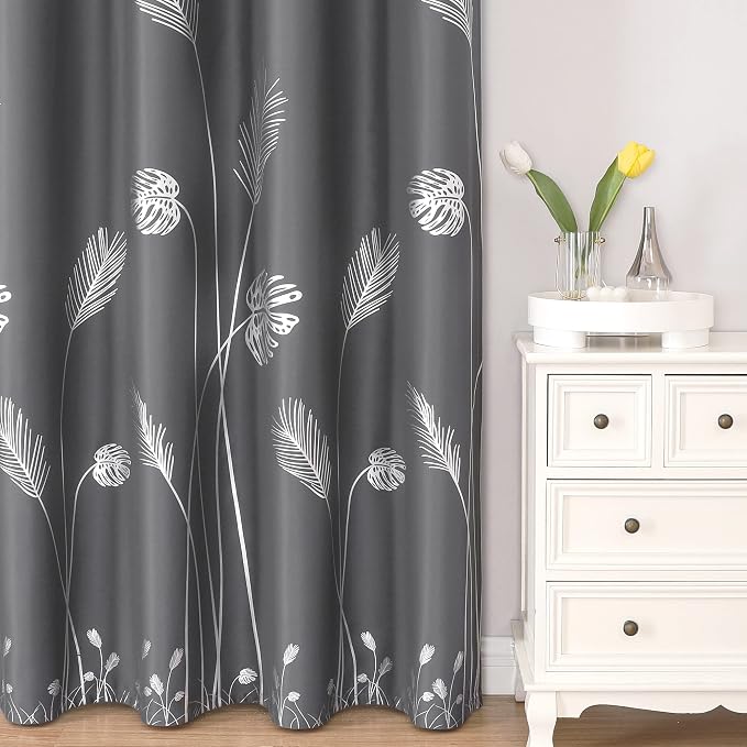 Dark Grey Blackout Curtains for Bedroom, Room Darkening Grommet Thermal - Image 2