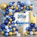 Blue And Gold Balloon Arch Kit by Saxuxu