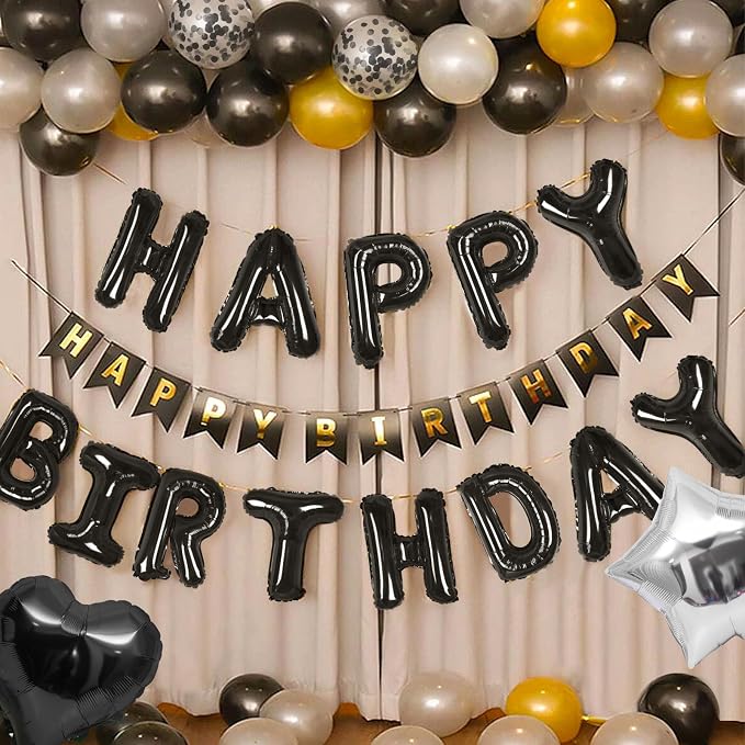 CANREVEL Happy Birthday Banner Decorations + 30pcs Star Balloons, - Image 6