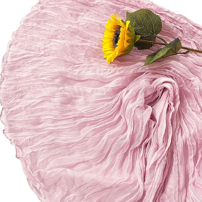 20Pack Light Pink Cheesecloth Table Runner 20x120inch Gauze Table Runners | - Image 5