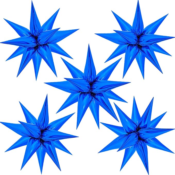 ZAKVOOR 60 Pcs Star Balloons 12 Spike Foil Explosion Party Decoration Balloons by ZAKVOOR