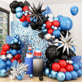 Blue Red Black Balloon Arch, Balloon Garland by BTZO
