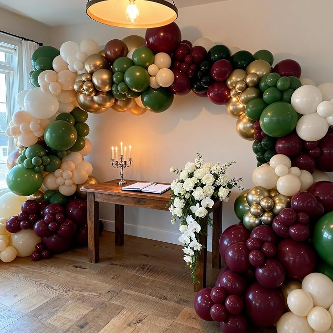 50pcs Burgundy Balloons, 12 Inch Maroon Balloons | Helium Quality - Image 5