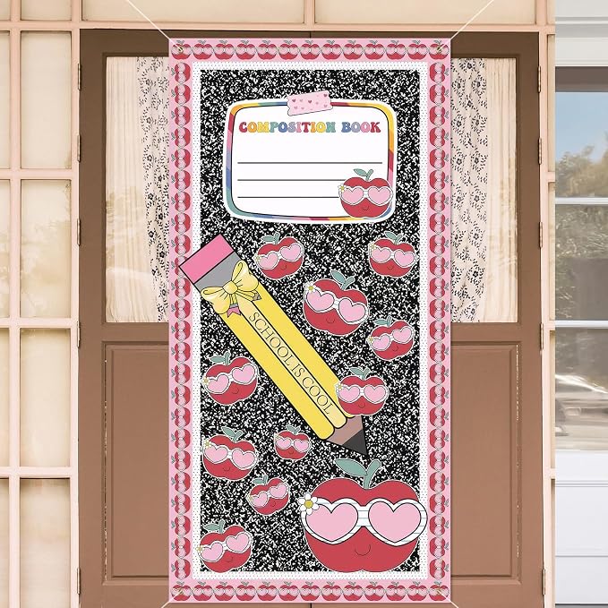 HunnmingRe Composition Notebook Banner Door Decor Back to School Party Supplies by HunnmingRe