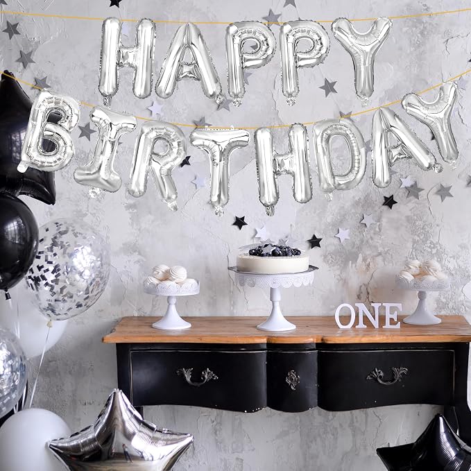 LIOZEOKUN Happy Birthday Balloon Letters 16 inch Mylar Foil Birthday Balloons - Image 6