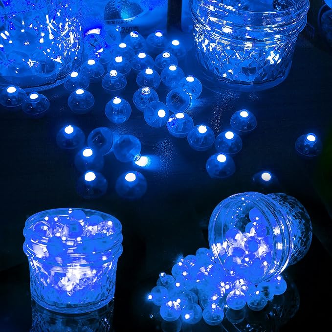 Aogist 200pcs Blue Balloon Light, Long Standby Time Waterproof Mini Ball Light - Image 5