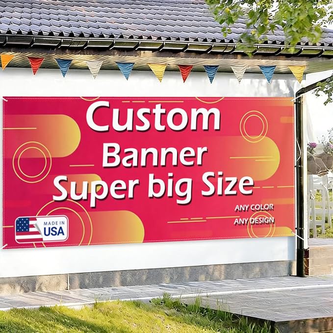 Custom Banner Personalized Backdrop Sign Large Size | Customize Flag Poster - Image 3