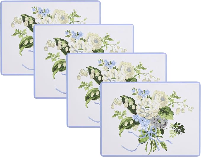 Laura Ashley Cork Placemats, 16 x 12-inch, Lily of the Valley | Ideal by Unknown