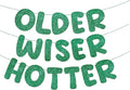 Fulmoon Set of 3 Pre Strung Older Wiser Hotter Glitter Banner Funny Birthday by Fulmoon