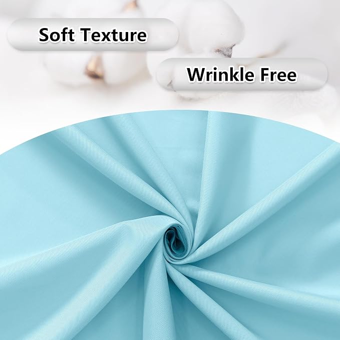 Baby Blue Backdrop Curtain for Baby Shower Parties Light Blue Photo Curtains - Image 5