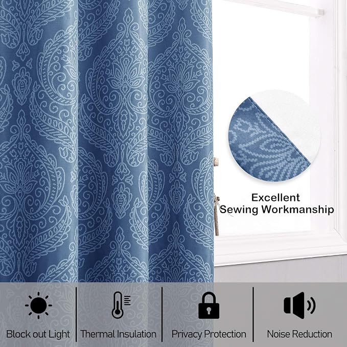 DWCN Ombre Blackout Curtains for Bedroom - Image 7