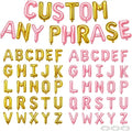52 Pcs Letter Balloons Pink Gold Balloon Banner 16 Inch 2 Sets A- Z Alphabet by Togvu
