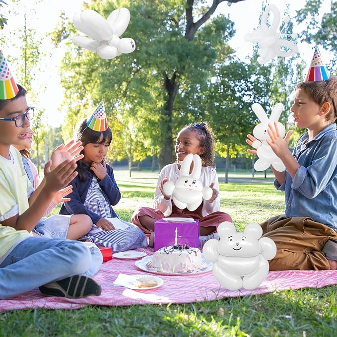 LXZFCRG 260 Balloons White Long Ballons - Image 7