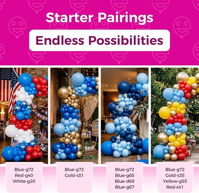 Bezente Royal Blue Latex Party Balloons 18 Inch 30 Pack Large Thick | Matte - Image 4