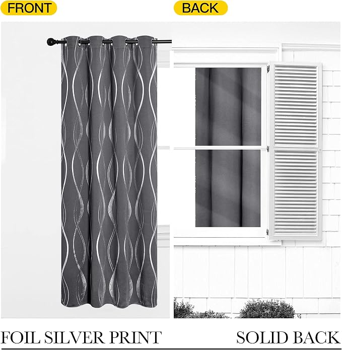 NICETOWN Bedroom Blackout Curtains Panels - Image 6