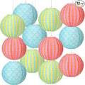 Baquler 12 Pcs Pool Party Hanging Lanterns Decorations, 8 Inch Round Paper by Baquler
