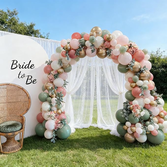 Bridal Shower Bride Balloons Arch Garland Kit | 139pcs Sage Green Retro Dusty - Image 5