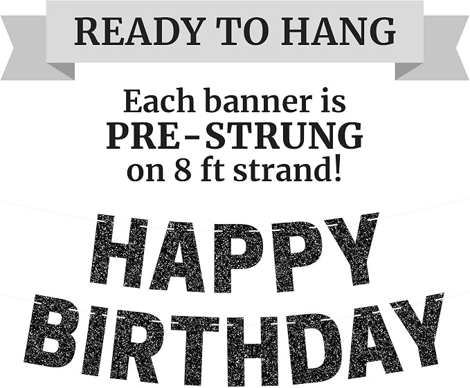 Pre-Strung Happy Birthday Banner - Image 2
