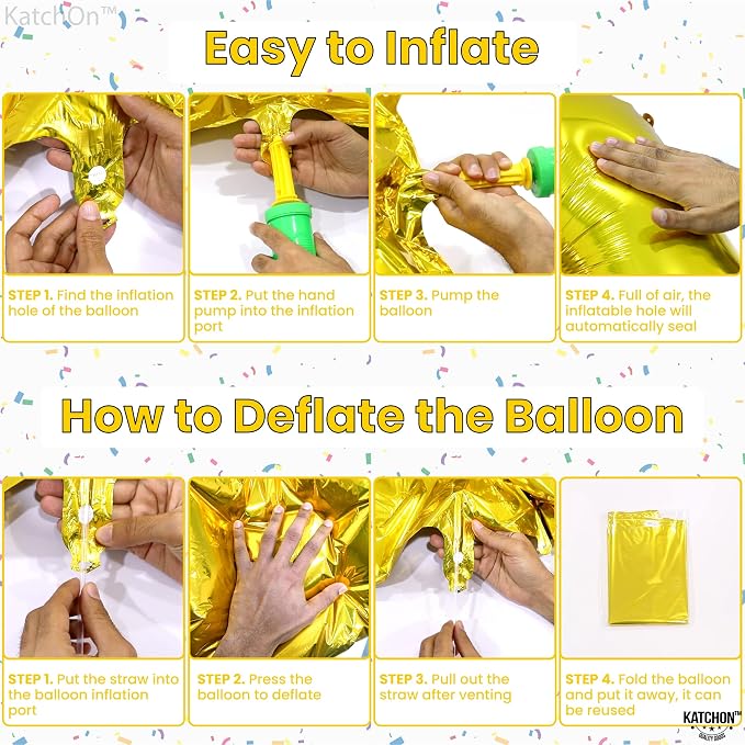 KatchOn Gold Number 2 Balloon 40 Inch 2nd Birthday Decorations - Image 5