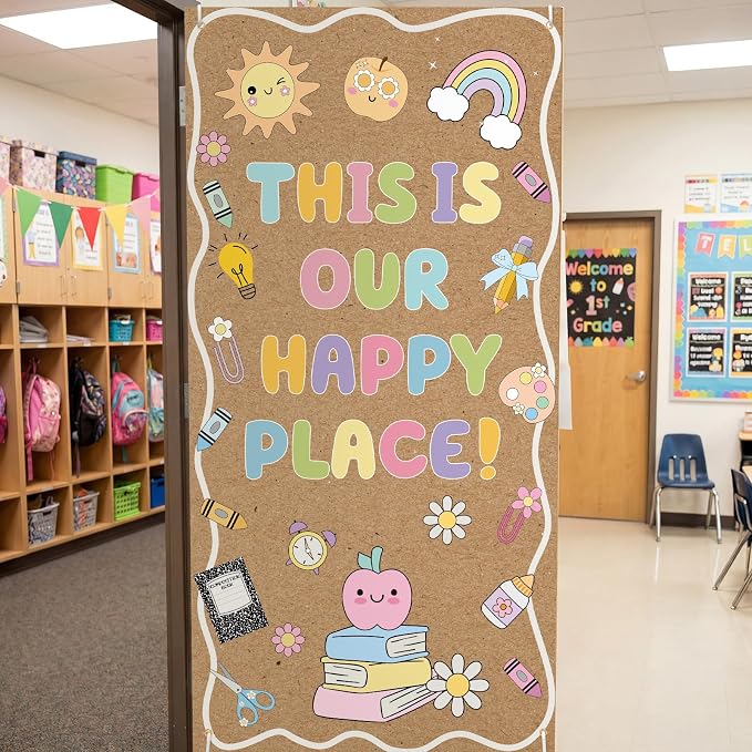 Tudomro Kraft Pastel Banner Back to School Backdrop Decor 71 x 35 Inch Kraft - Image 4