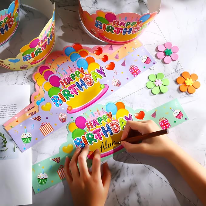 Yunsailing 36 Pcs Happy Birthday Crowns - Image 4