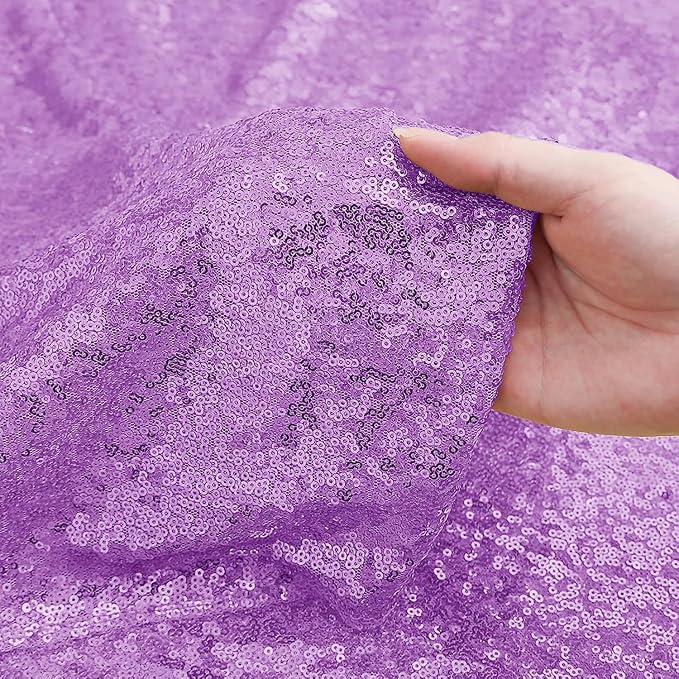 Sugargirl Lavender Purple Sequin Backdrop Curtain 6 Panels 2FTx8FT Glitter - Image 5