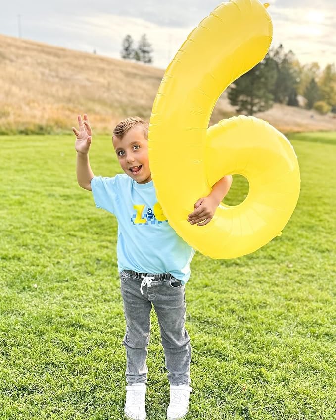 Yellow Number 9 Balloon 40 Inch - Image 2