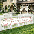 Just Engaged Banner Decorations by WETDNGQI