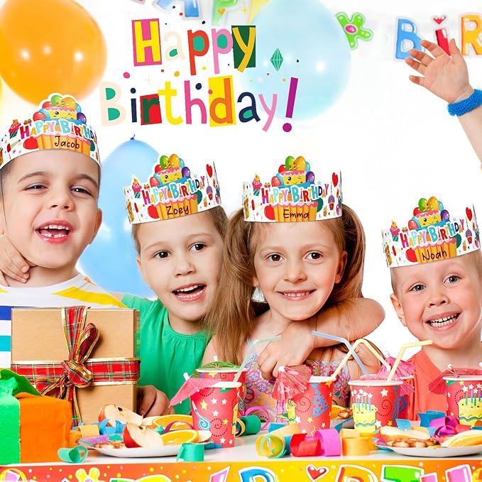 Outus 42 Pack Happy Birthday Crowns - Image 6