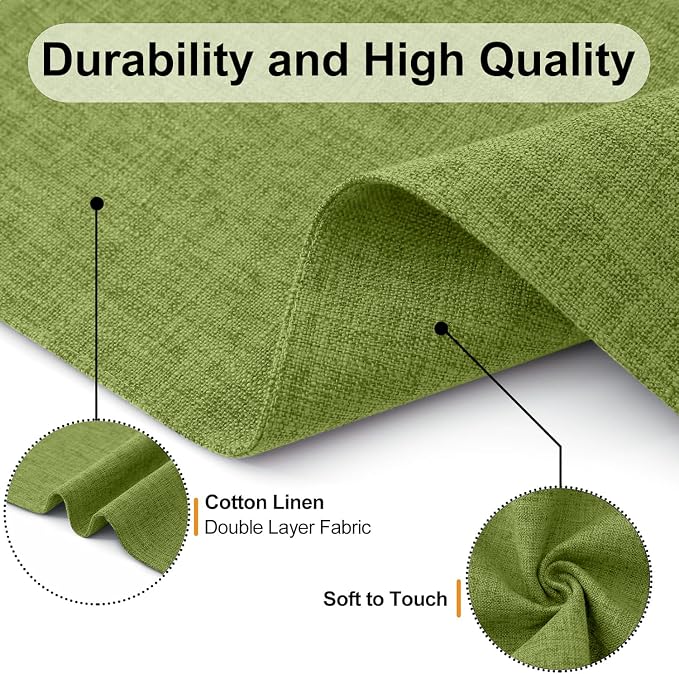 Homaxy Cloths Placemats for Dining Table Set of 6, Grass Green | Heat Resistant - Image 5