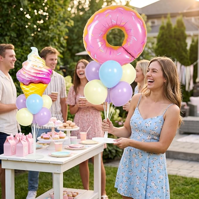 Donut Table Centerpiece Balloons Stand Kit- 2 Sets Balloon Centerpieces - Image 6