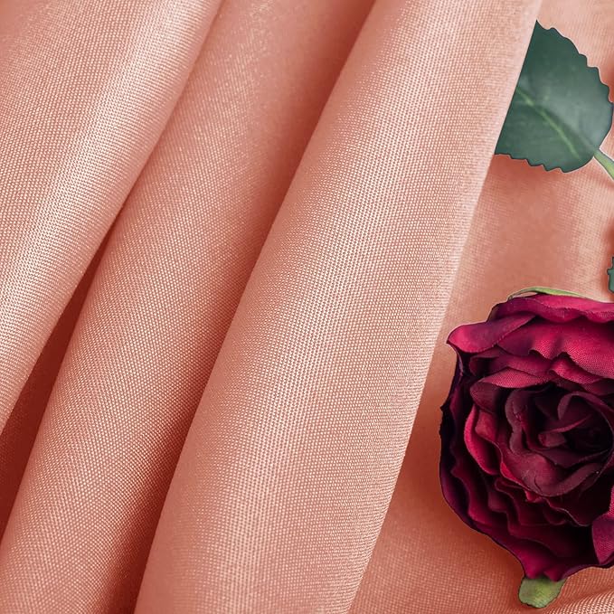 Ascoza 2pack 70 Inch Dusty Pink Round Tablecloth in Washable Polyester Fabric for Wedding/Banquet/Restaurant/Parties