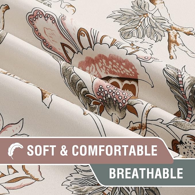 H.VERSAILTEX Blackout Curtains 96 Inch Length 2 Panels Set Floral Print Curtain - Image 5