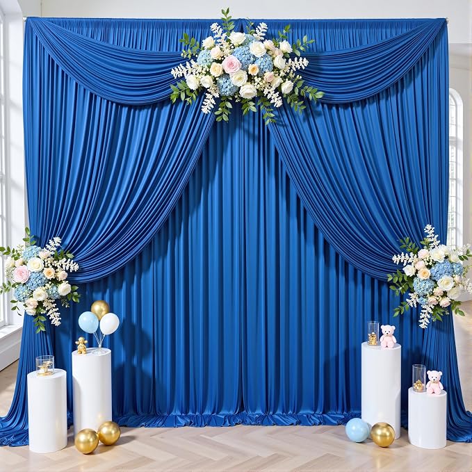 10ft×12ft Royal Blue Backdrop Curtain - Image 8