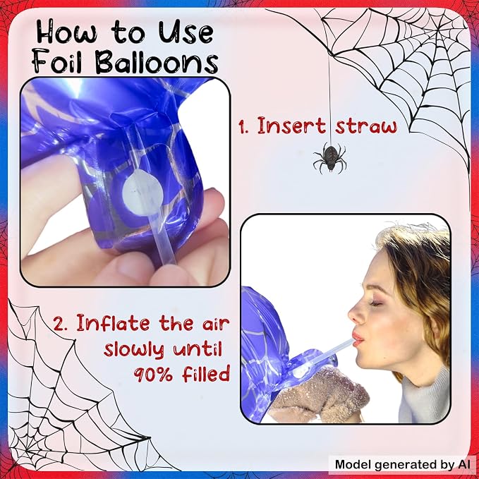 40 Inch Spider Number 7 Foil Balloons - Image 3