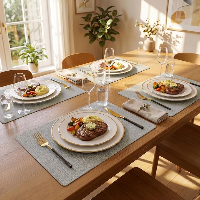 Romanstile Vinyl Placemats Set of 6-12 X 17 Inch - Image 2