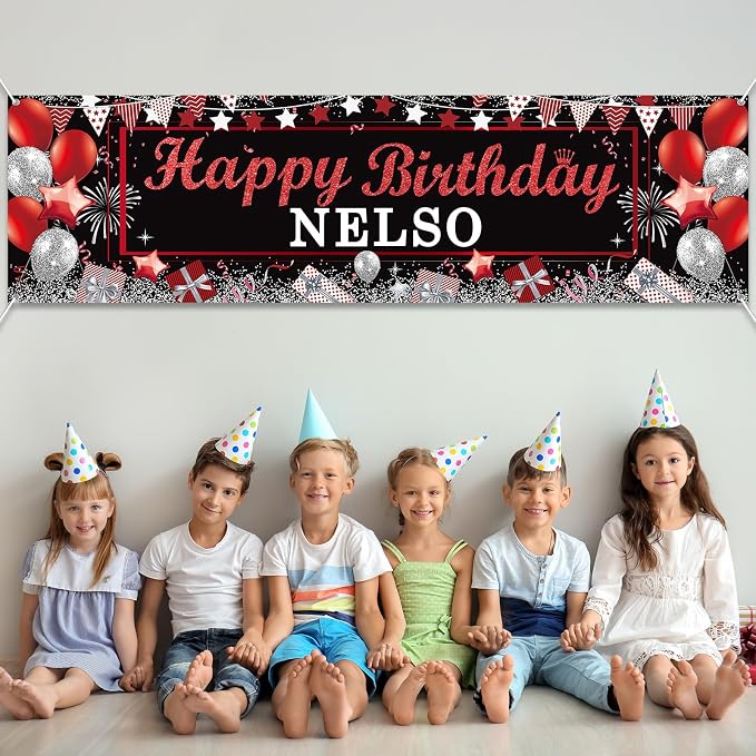 Lonfliness Personalized Birthday Banner Happy Birthday Party Decorations Custom - Image 4