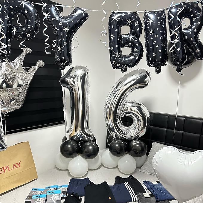 40 Inch Silver Number 1 Balloon Birthday Party Decorations - Image 7