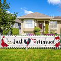 Labakita Large Just Married Banner, Wedding Ceremony Front Yard Sign, Wedding by Labakita