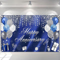 Avezano Happy Anniversary Banner Glitter Happy Anniversary Decorations by AVEZANO